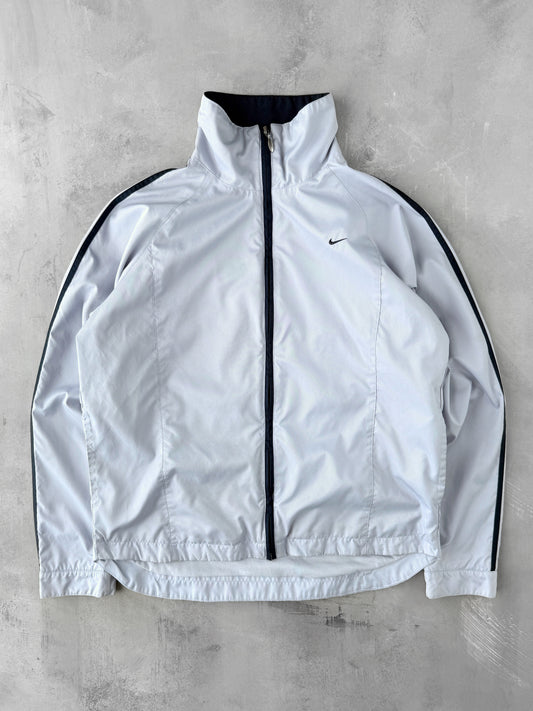 Silver Nike Jacket Y2K - Medium/Large
