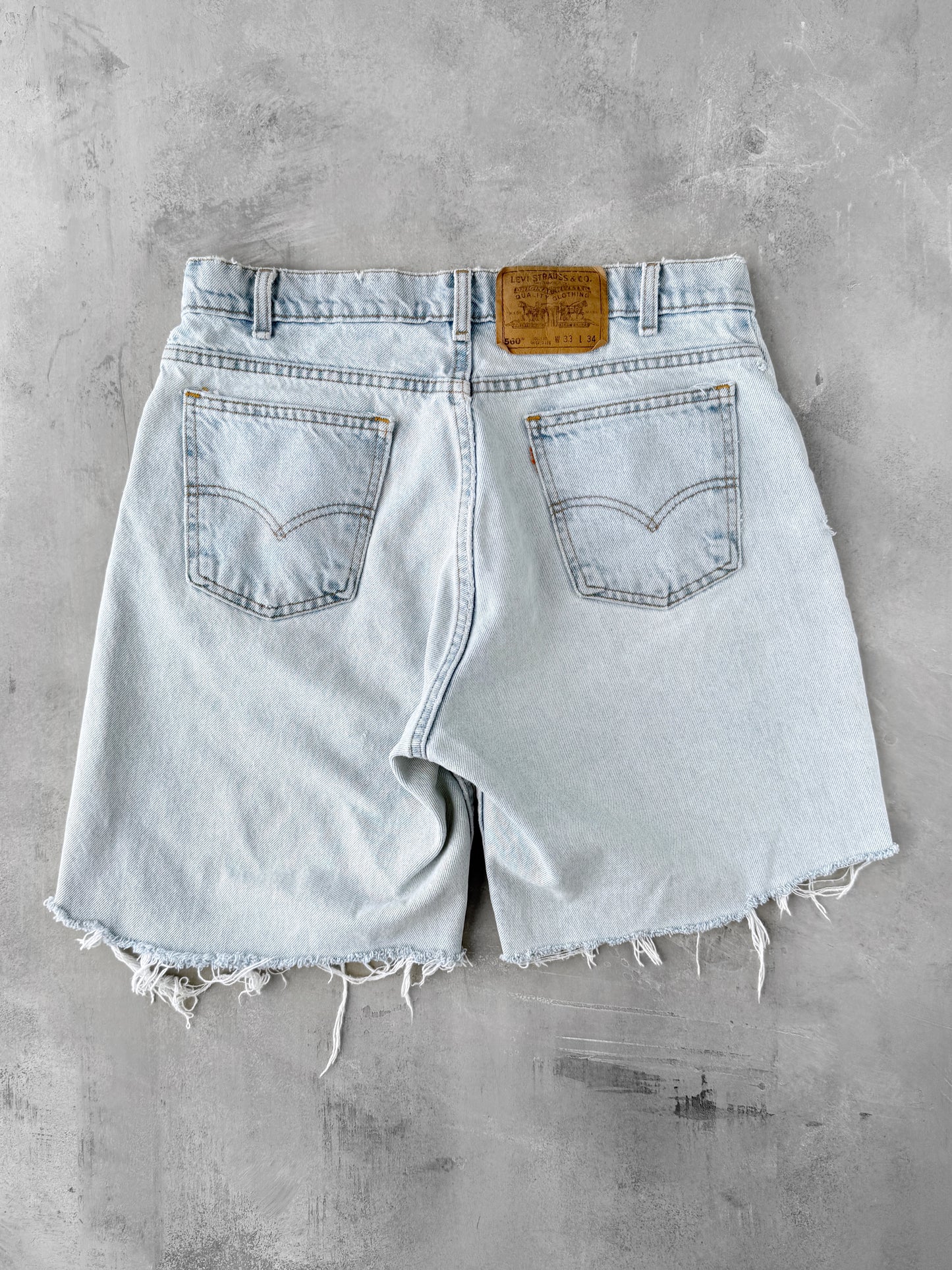 Distressed Levi's Cutoff Jean Shorts 90's - Size 32
