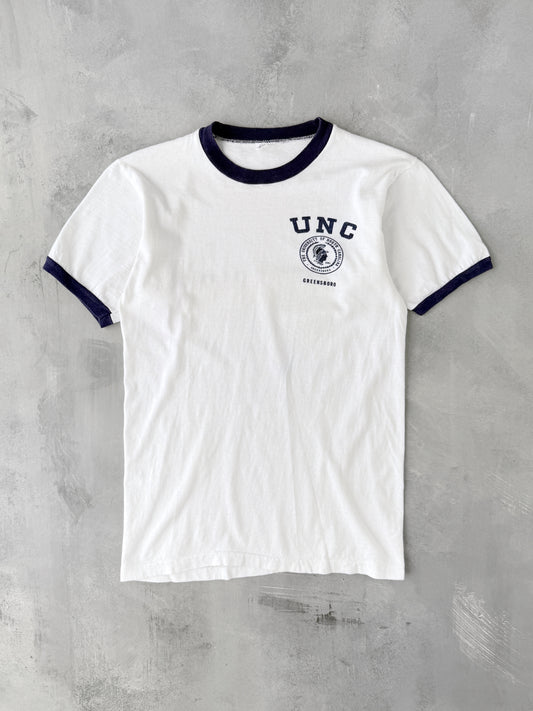 University of North Carolina Ringer T-Shirt 60's - Small