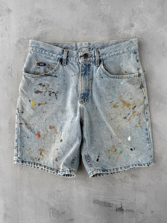 Paint-Distressed Jean Shorts 90's - Size 31