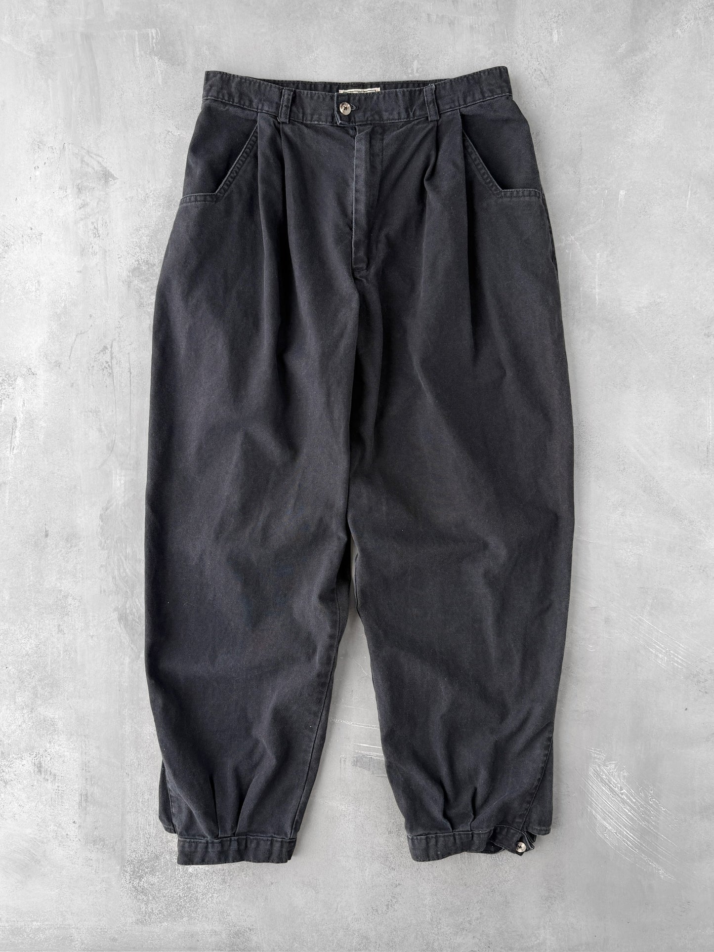 Pleated Cropped Pants 80's - Size 6