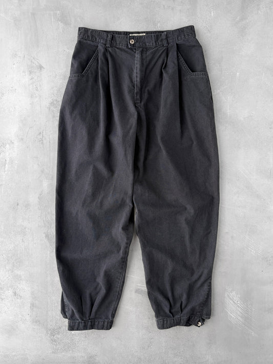 Pleated Cropped Pants 80's - Size 6 - 8