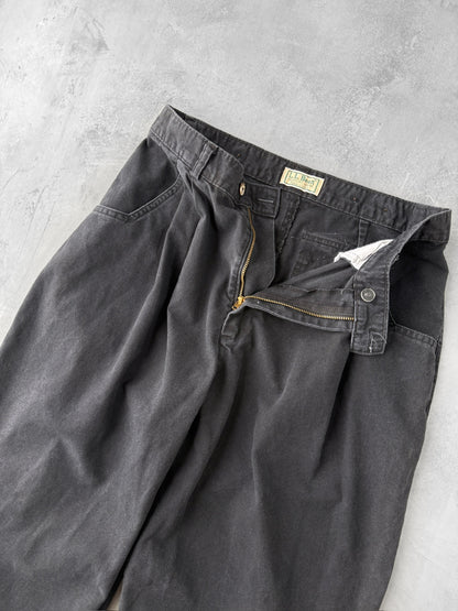 Pleated Cropped Pants 80's - Size 6
