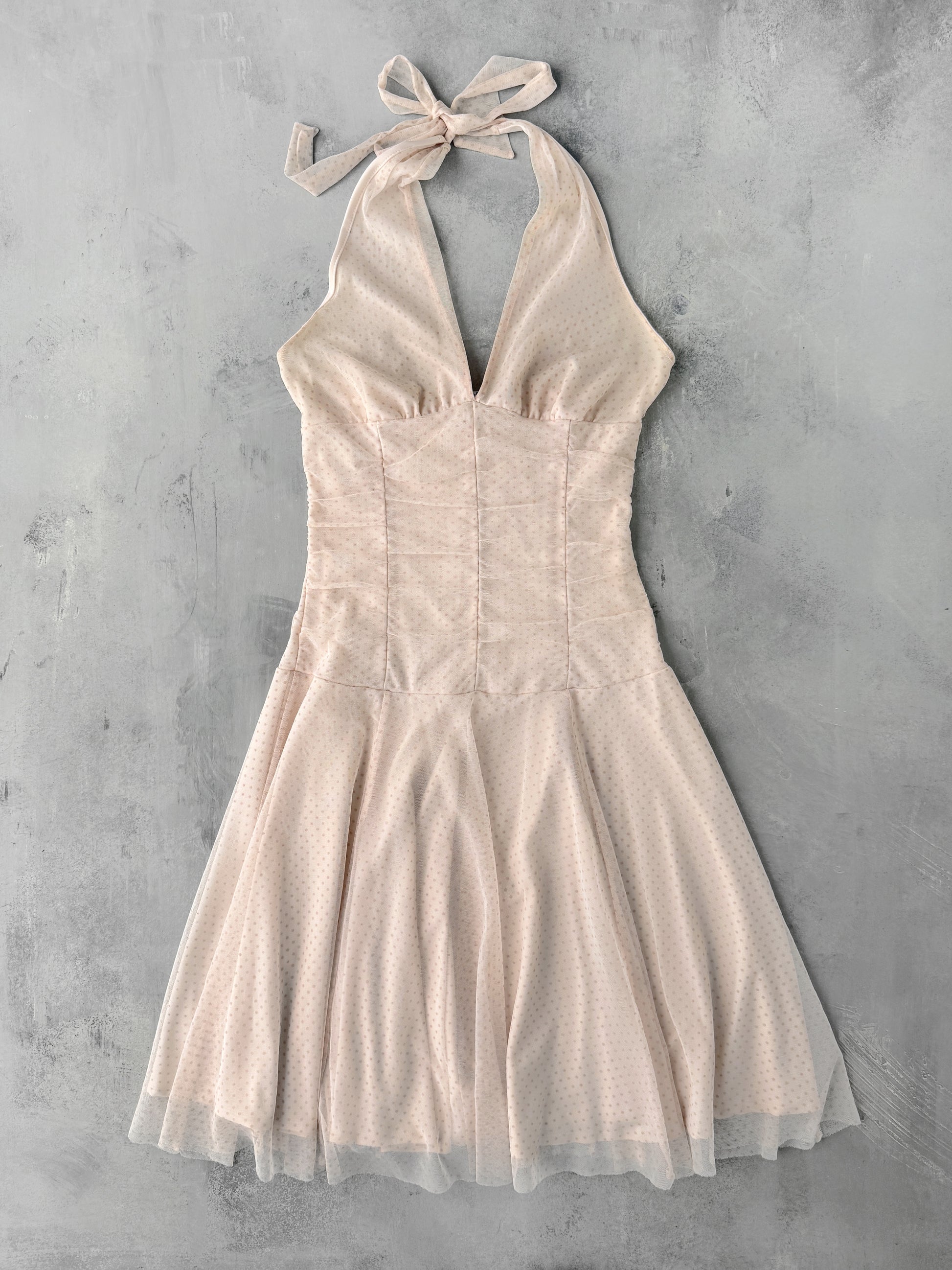 Polka Dot Halter Dress Y2K - Medium Lot 1 Vintage Polka Dot Halter Dress Y2K - Medium Lot 1 Vintage