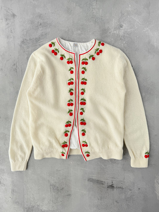 Fruit Embroidered Cardigan 80's - XS