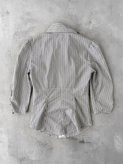 Guess Corset Collared Shirt 00's - Size 4 - 6