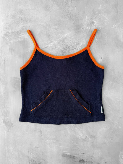 Terry Cloth Cropped Tank Top 90's - Small