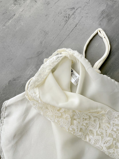 Illusion Neckline Satin and Lace Cami 00's - Small