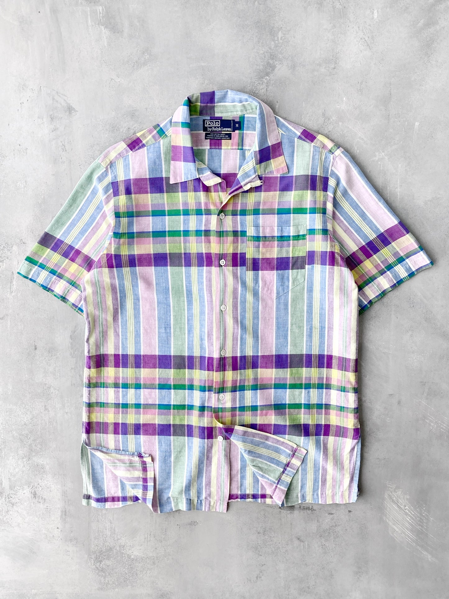 Polo Ralph Lauren Plaid Button Down Shirt 90's - Medium