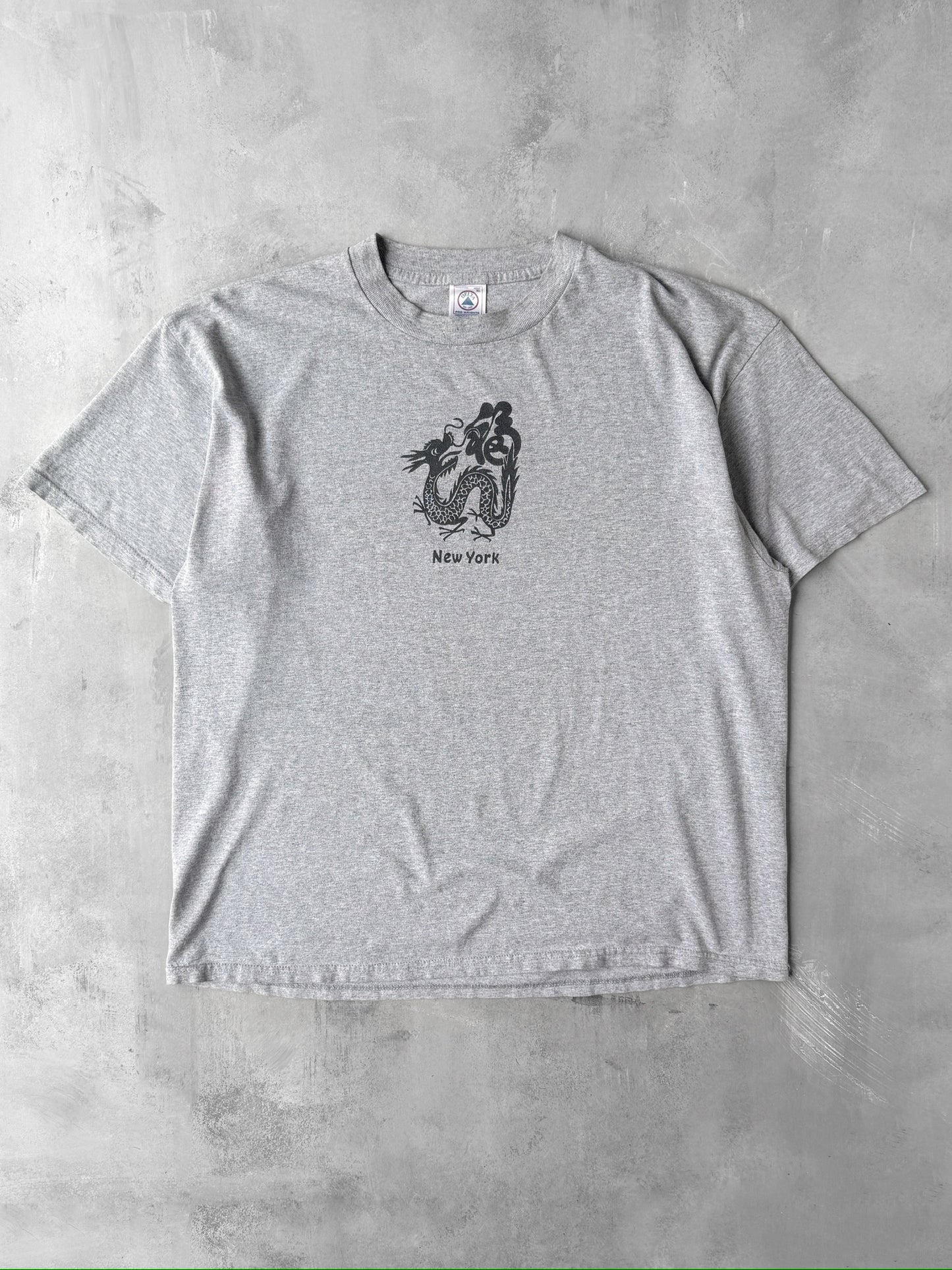 New York with Dragon T-Shirt Y2K - XL