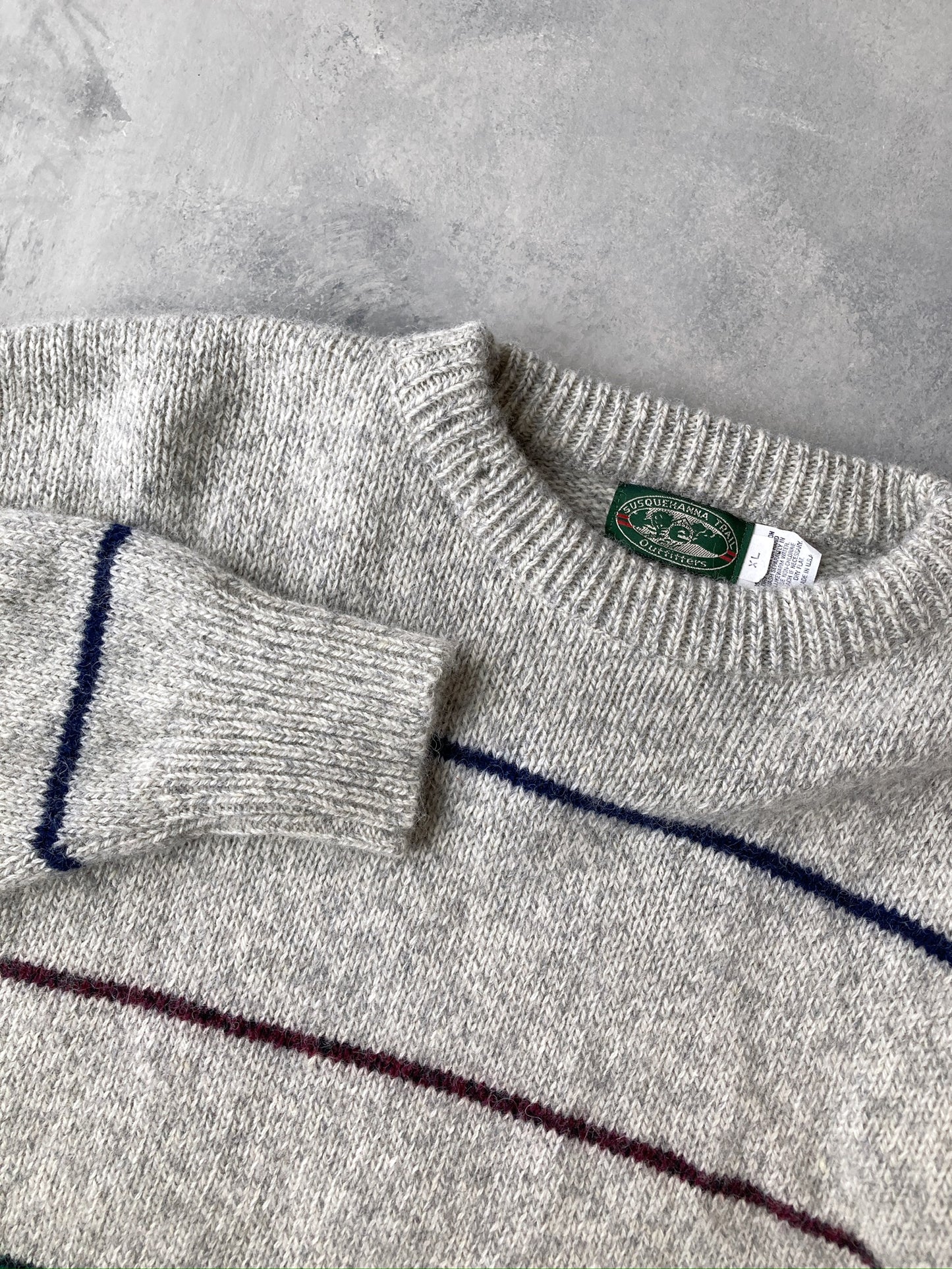 Striped Wool Sweater 90's - XL
