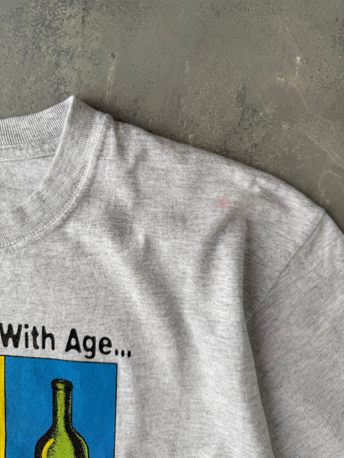 Wine Gets Better T-Shirt Y2K - Medium