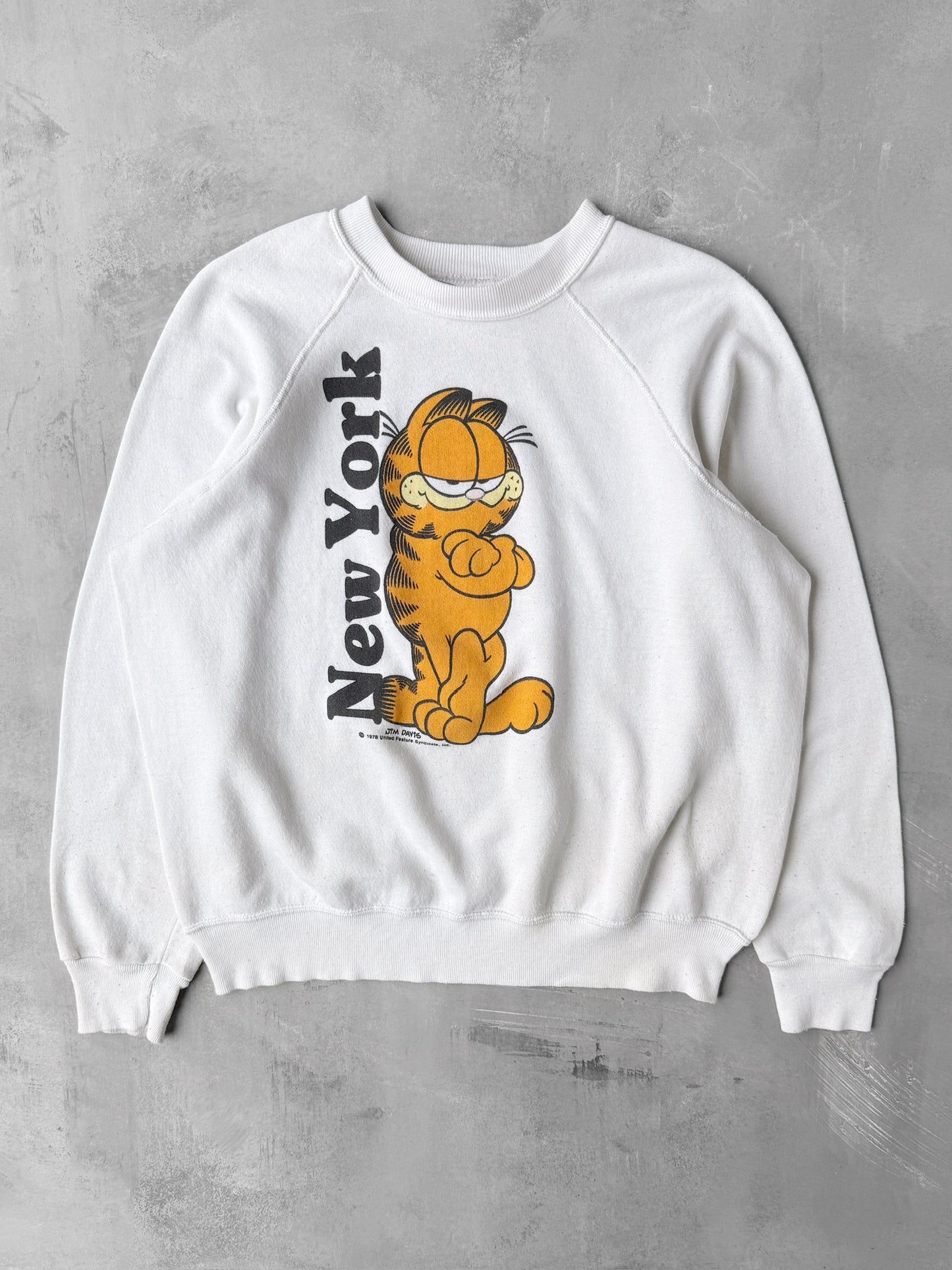 Garfield New York Sweatshirt 80's - Large