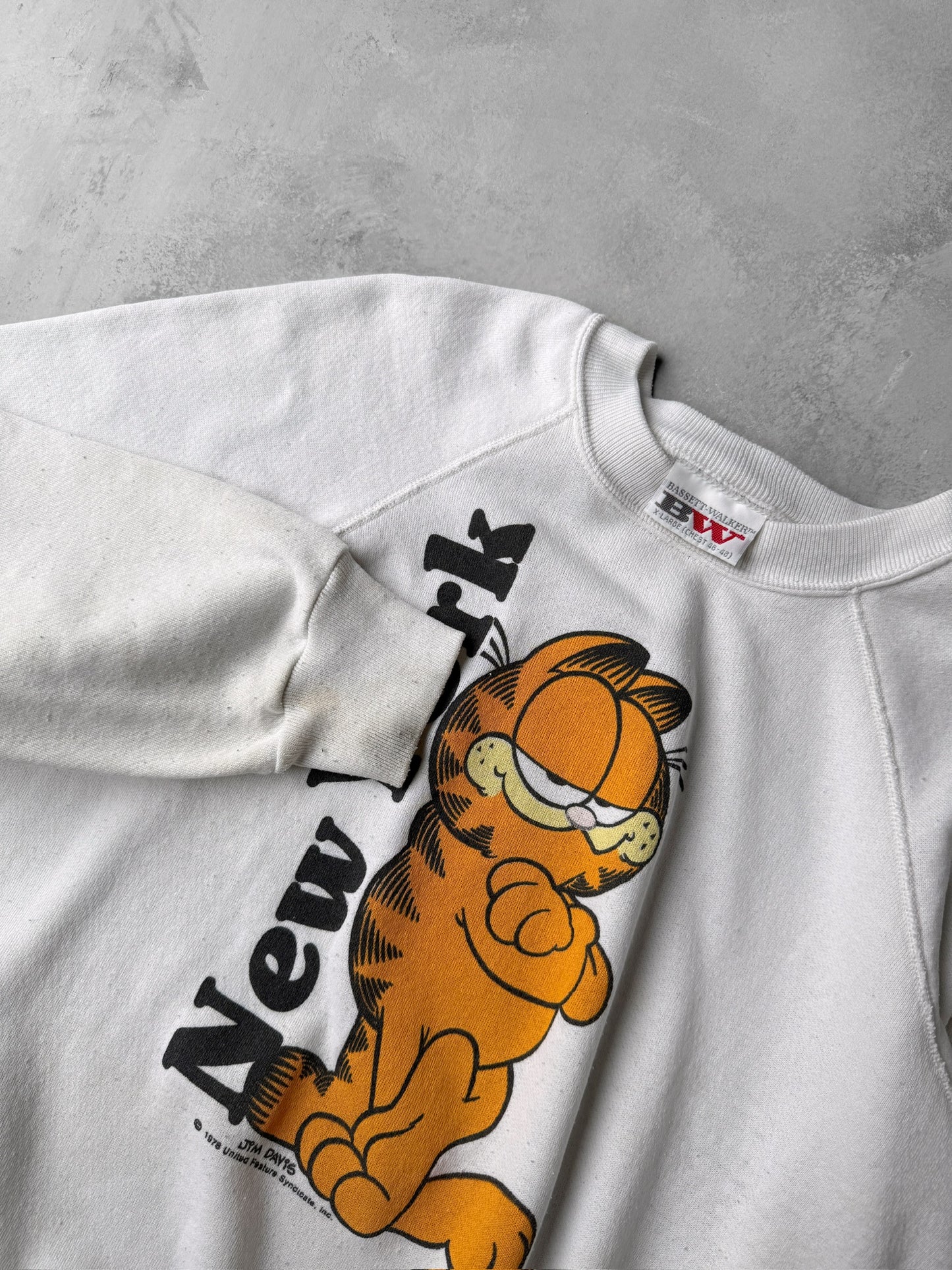 Garfield New York Sweatshirt 80's - Large