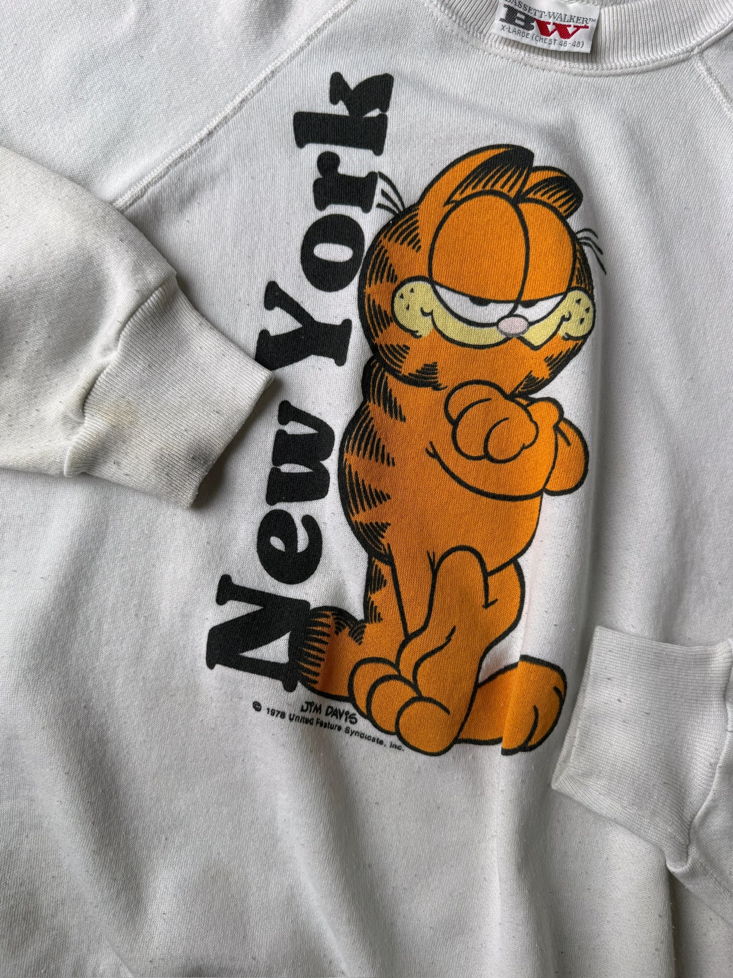Garfield New York Sweatshirt 80's - Large
