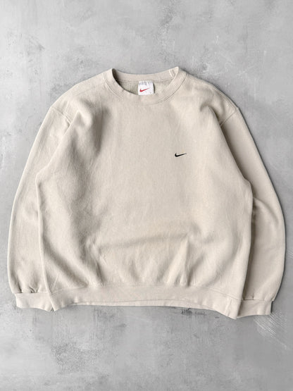 Beige Nike Essential Sweatshirt 90's - Large