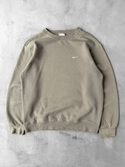 Sage Green Nike Essential Sweatshirt Y2K - Medium