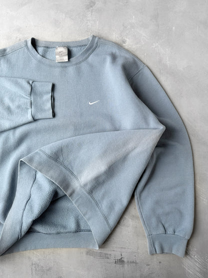 Sky Blue Nike Essential Sweatshirt Y2K - XL