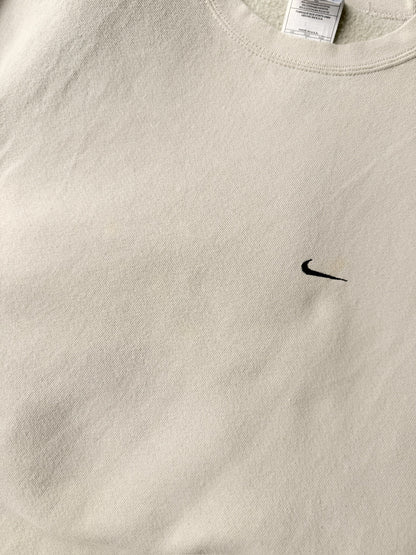 Beige Nike Essential Sweatshirt 90's - Large