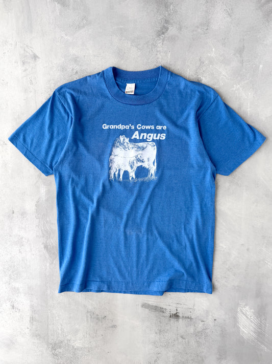 Angus Cows T-Shirt 80's - Medium