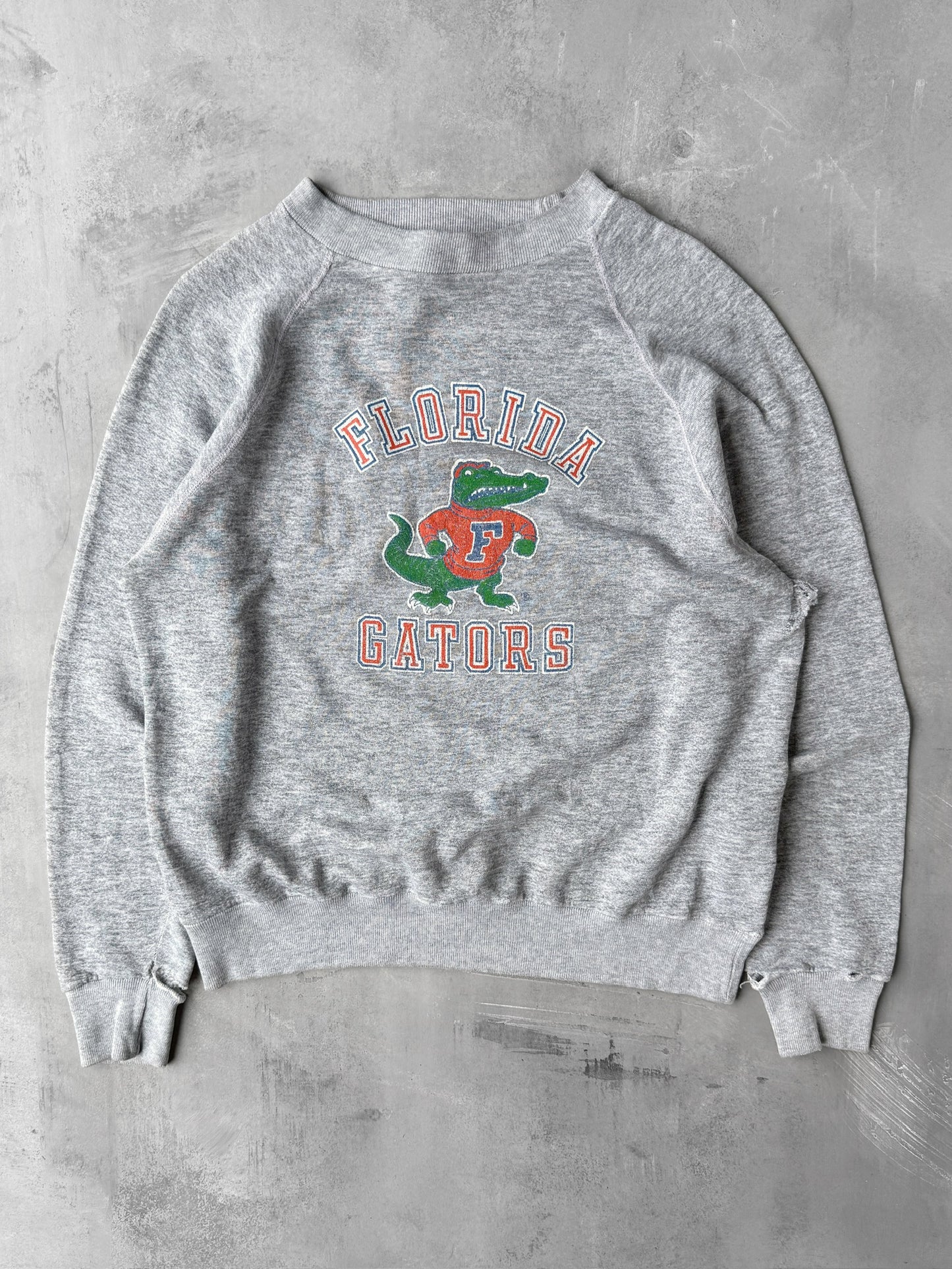 Florida Gators Thrashed Sweatshirt 80's - Medium