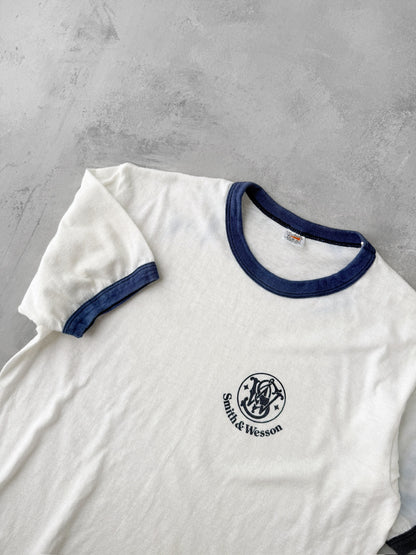 Smith & Wesson Ringer T-Shirt 80's - Medium