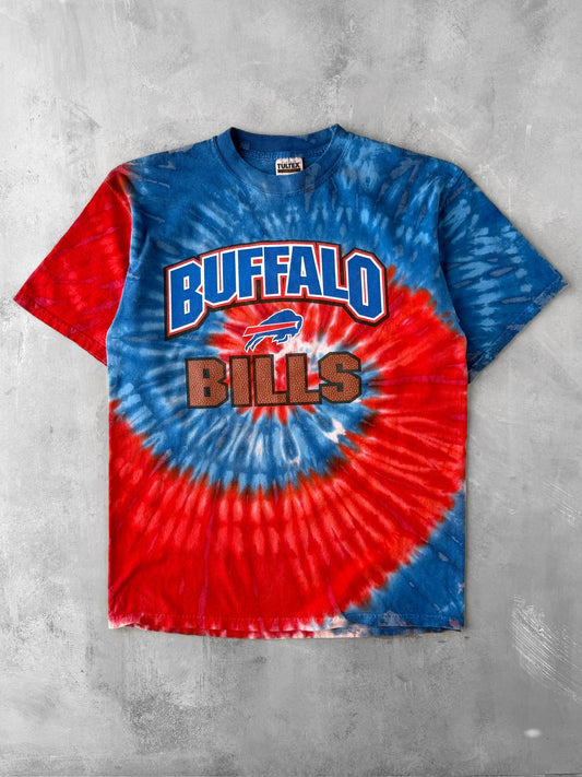 Buffalo Bills Tie-Dye T-Shirt Y2K - Large