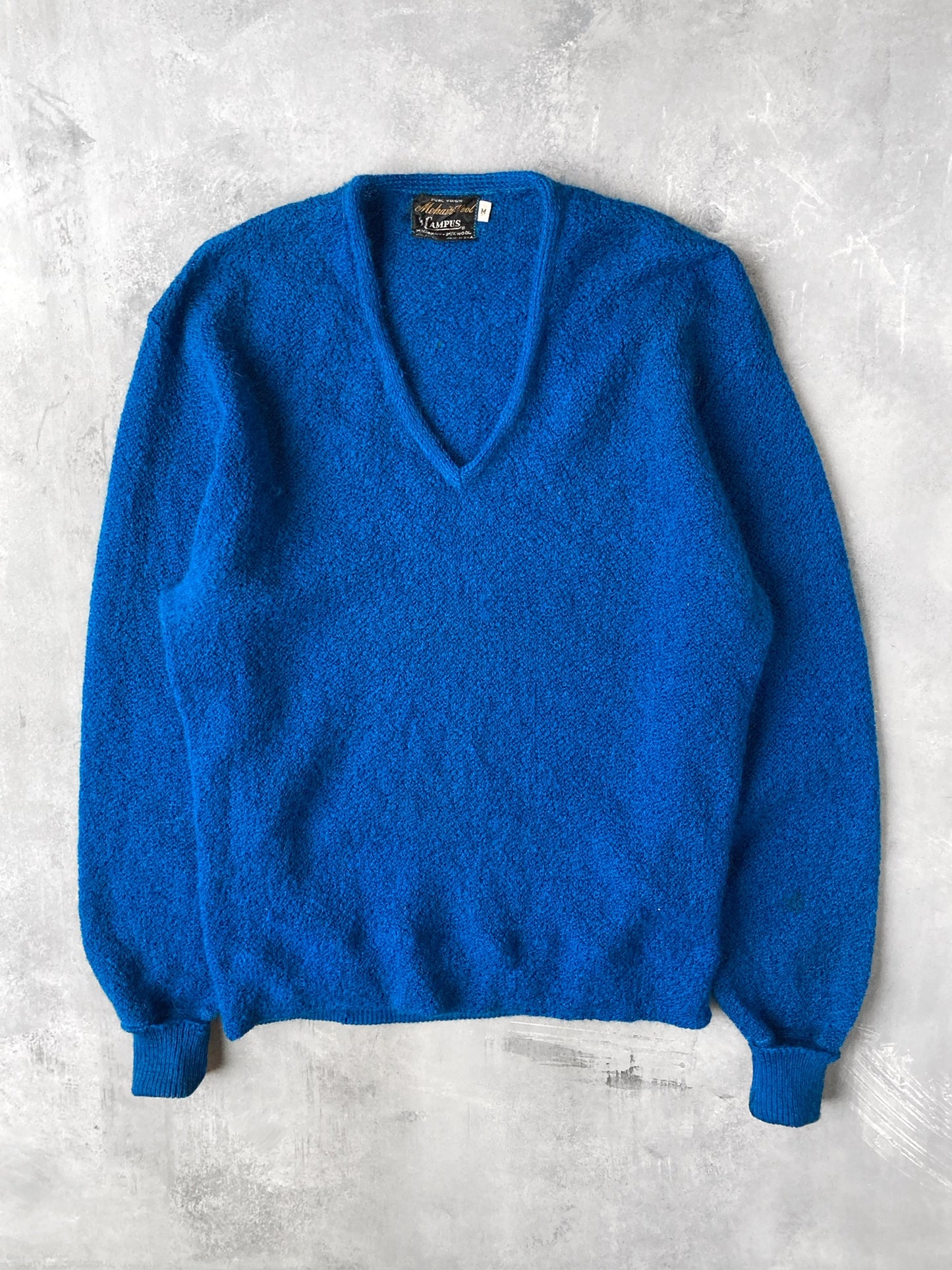 V-Neck Mohair Sweater 60's - Medium