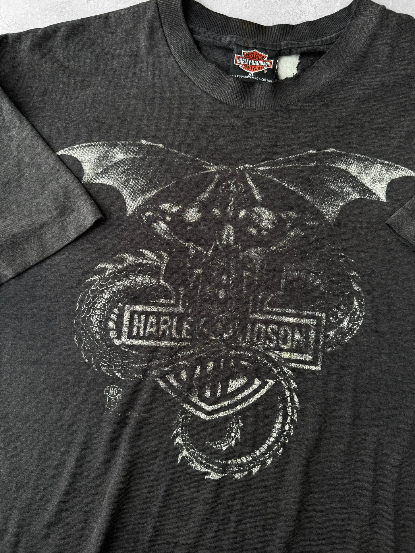 Harley-Davidson Dragon T-Shirt 80's - XL