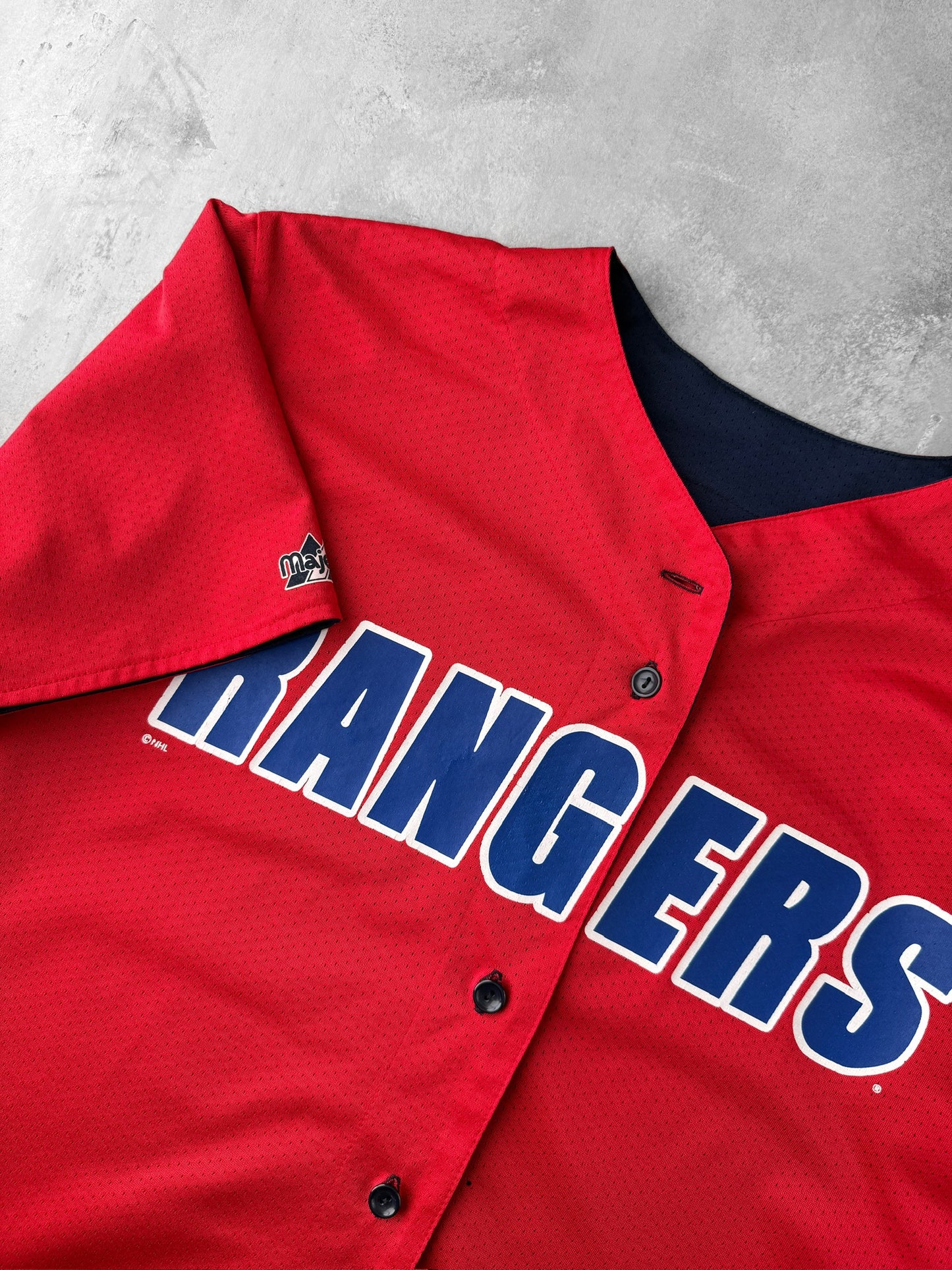 Reversible New York Rangers Jersey Y2K - Large