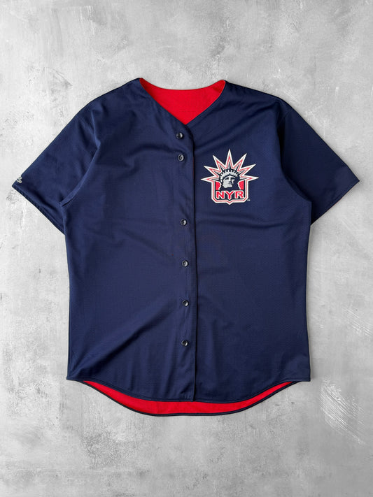 Reversible New York Rangers Jersey Y2K - Large