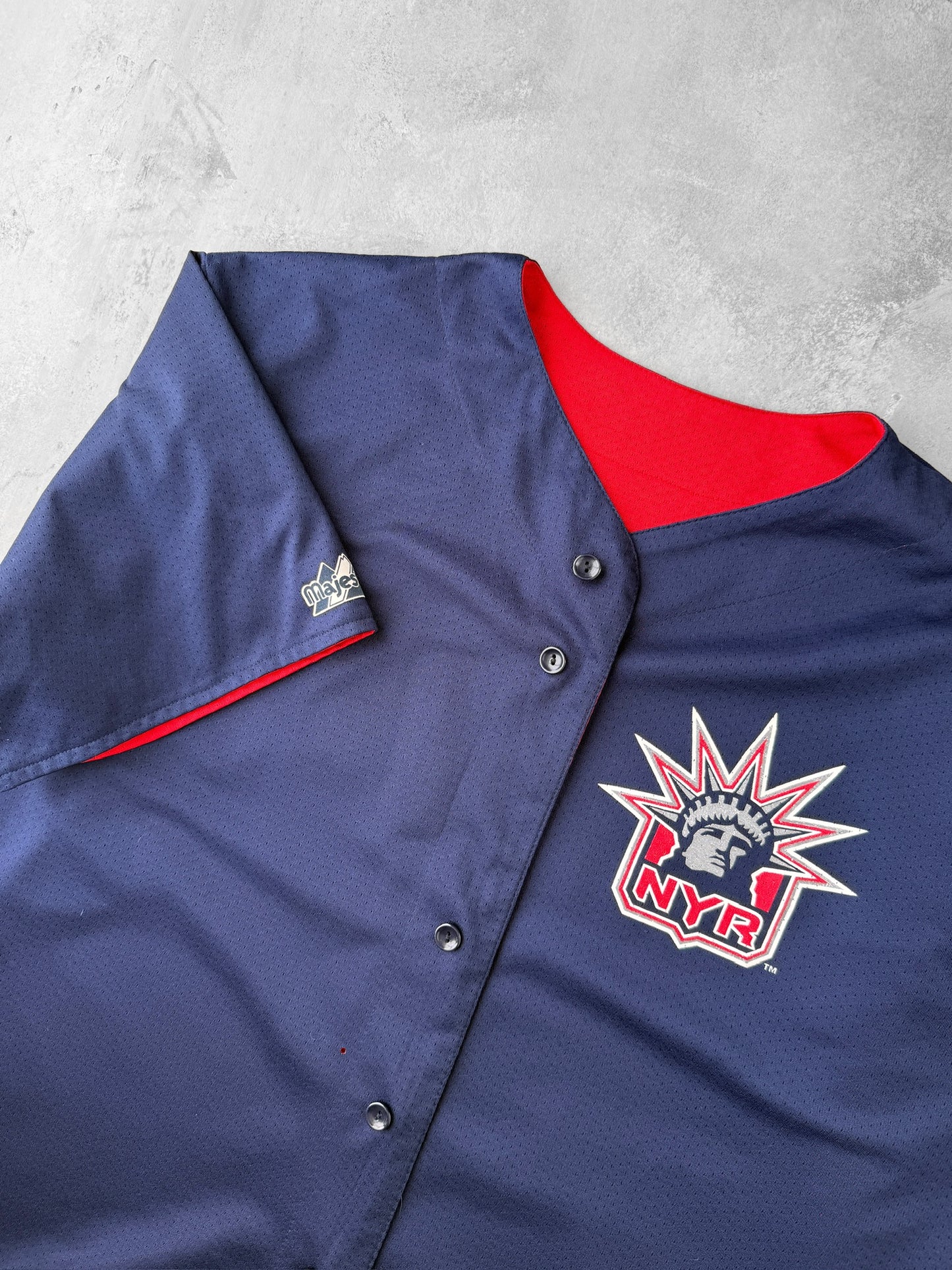 Reversible New York Rangers Jersey Y2K - Large
