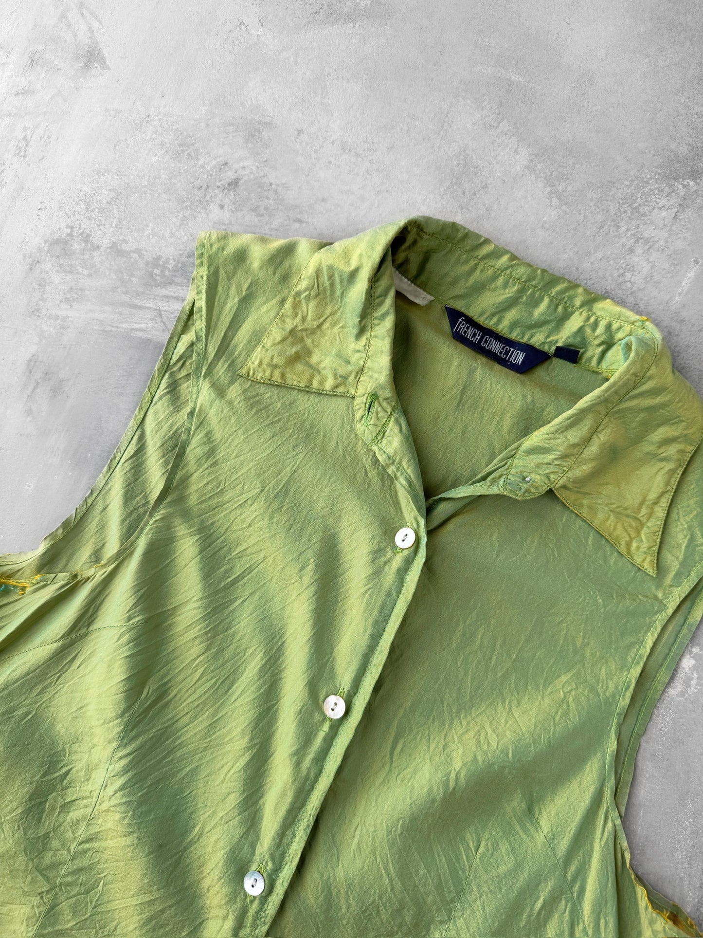 Shimmer Silk Sleeveless Top 90's - Small
