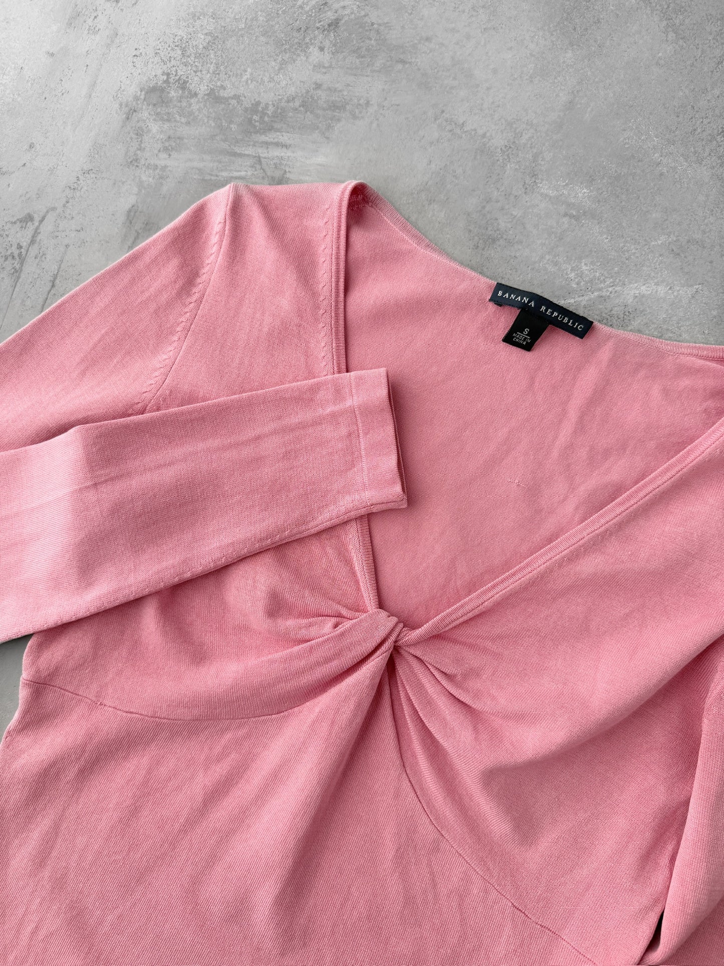 Rose Pink Faux Knot Top '03 - Small
