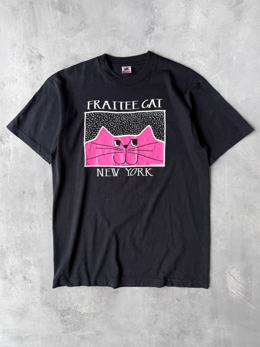 Fraitee Cat New York T-Shirt '89 - Large / XL