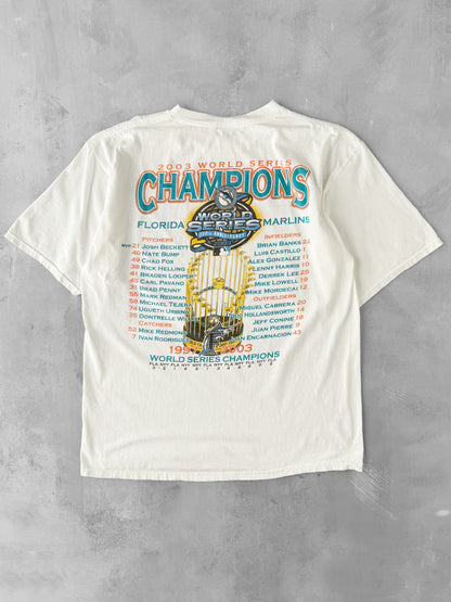 Florida Marlins World Series Roster T-Shirt '03 - XL