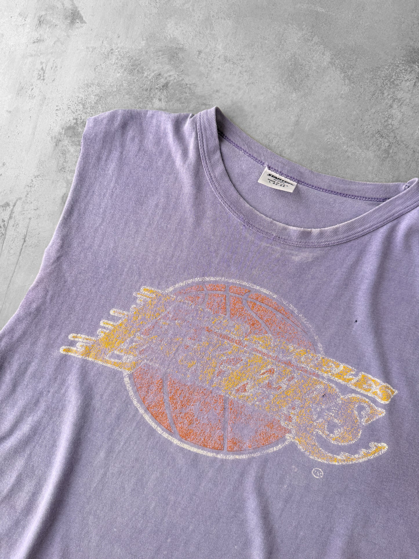 Los Angeles Lakers Cutoff Tank Top 90's - Large