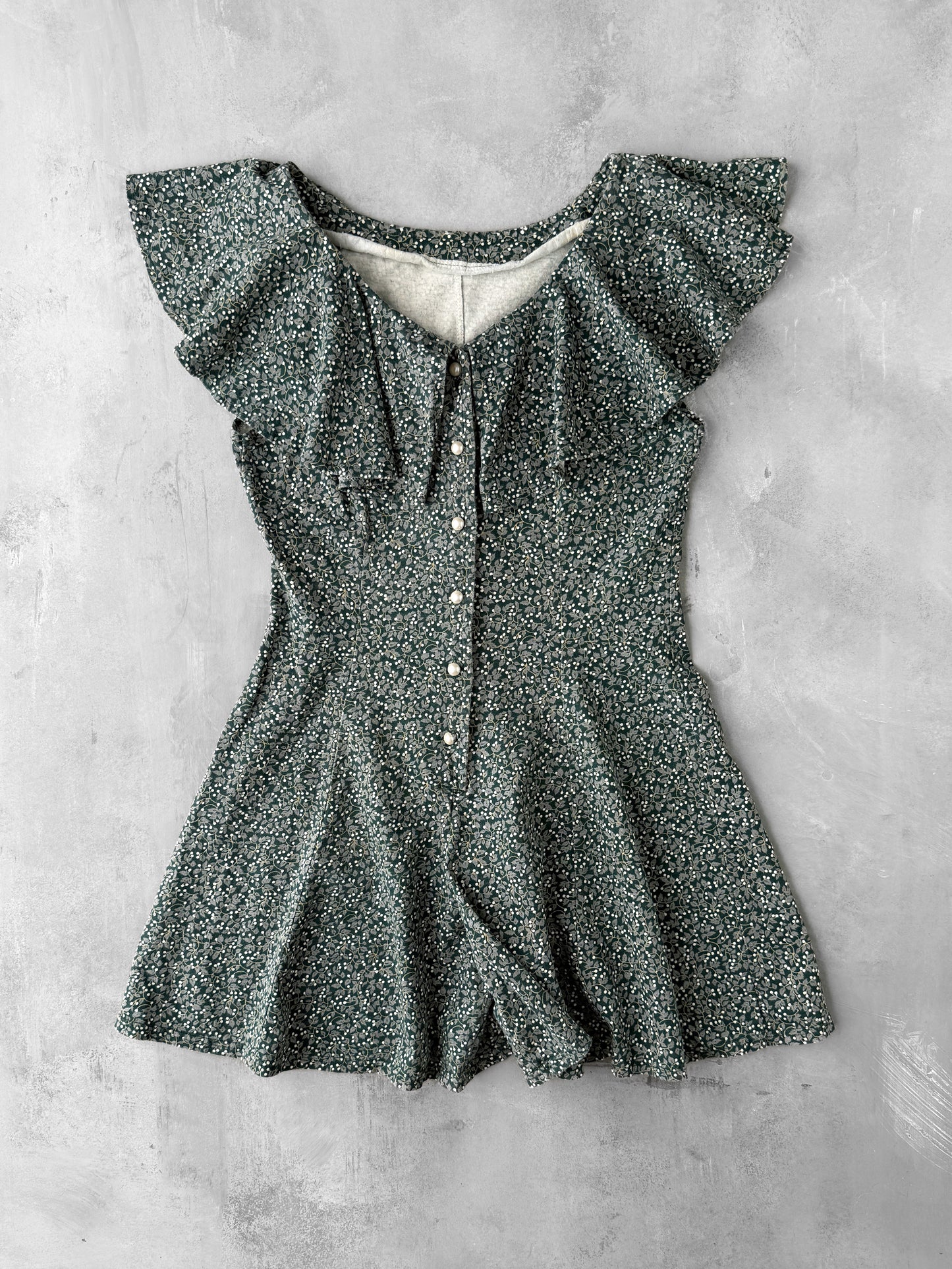Ruffle Collar Romper 90's - Small / Medium