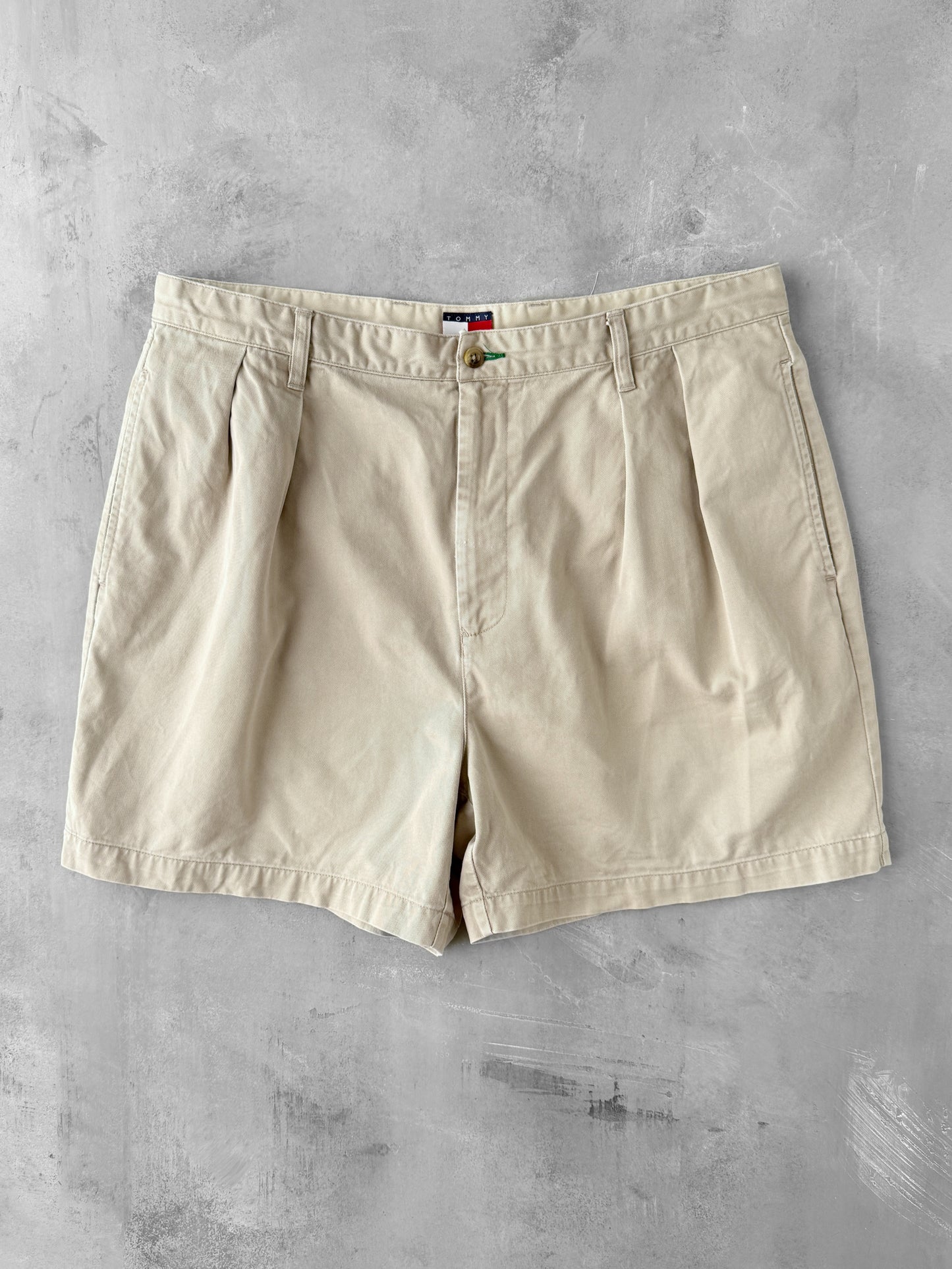 Pleated Khaki Shorts 90's - Size 37
