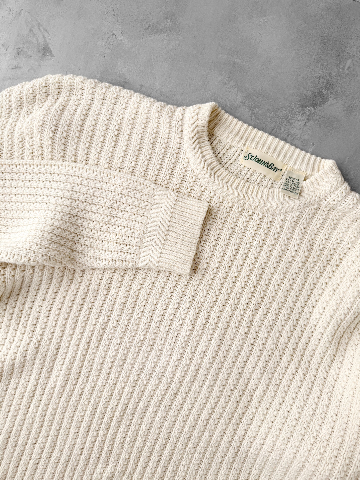Basic Cotton Sweater 90's - XL