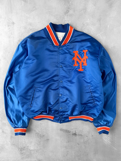 New York Mets Satin Bomber Jacket 80's - XL
