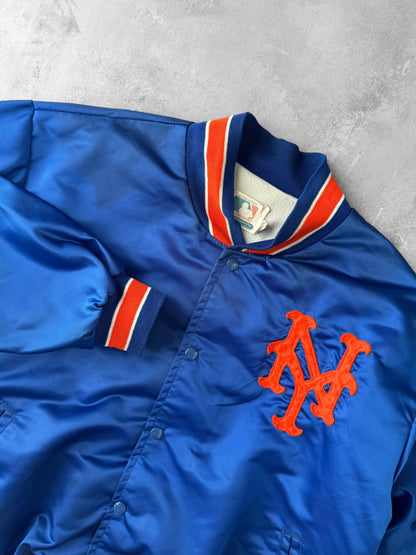 New York Mets Satin Bomber Jacket 80's - XL