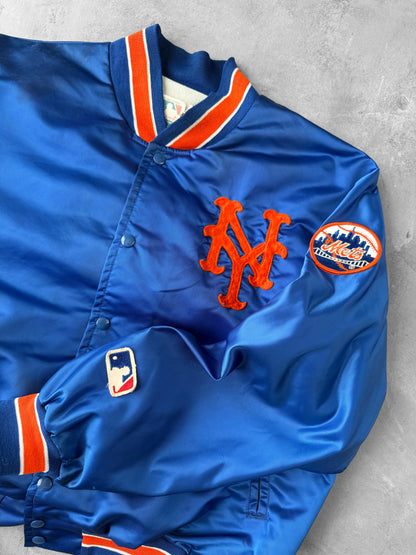 New York Mets Satin Bomber Jacket 80's - XL