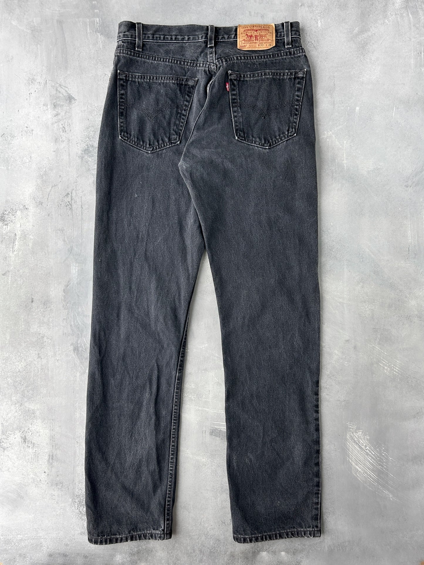 Levi's 505 Black Jeans 90's - 32x34