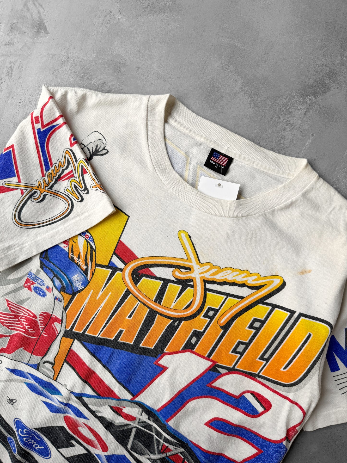 Jeremy Mayfield NASCAR AOP T-Shirt 90's - Medium