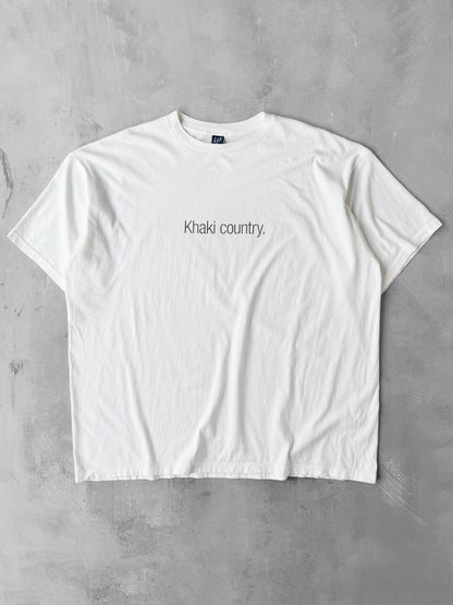 Gap Khaki Country T-Shirt Y2K - XXL