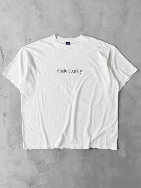 Gap Khaki Country T-Shirt Y2K - XXL