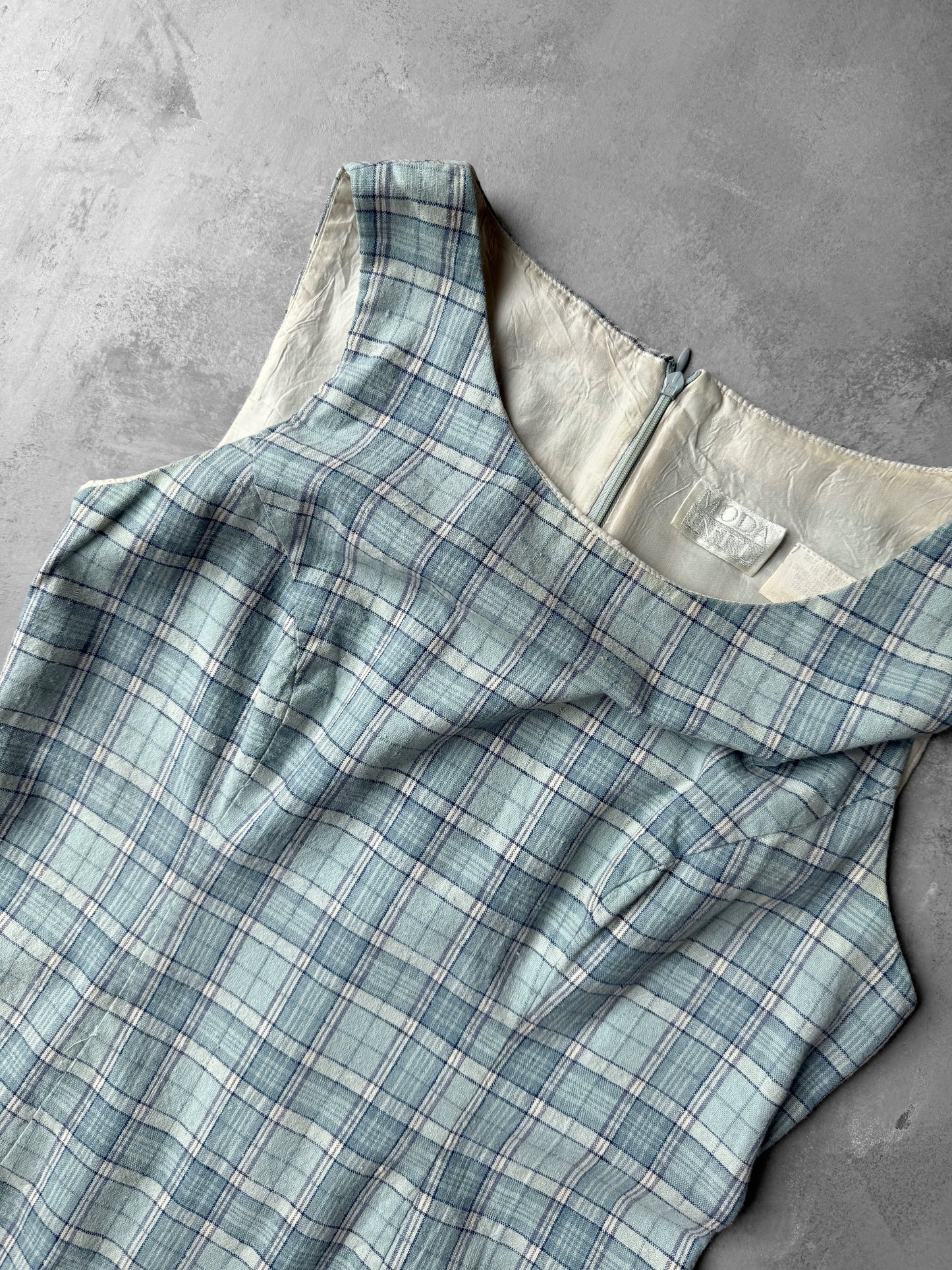 Plaid Pencil Dress 90’s - Medium