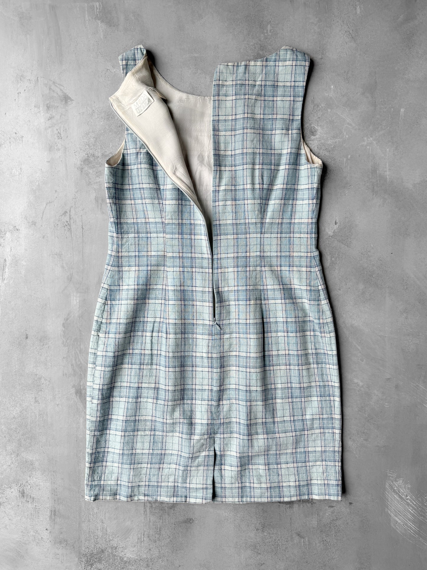 Plaid Pencil Dress 90’s - Medium