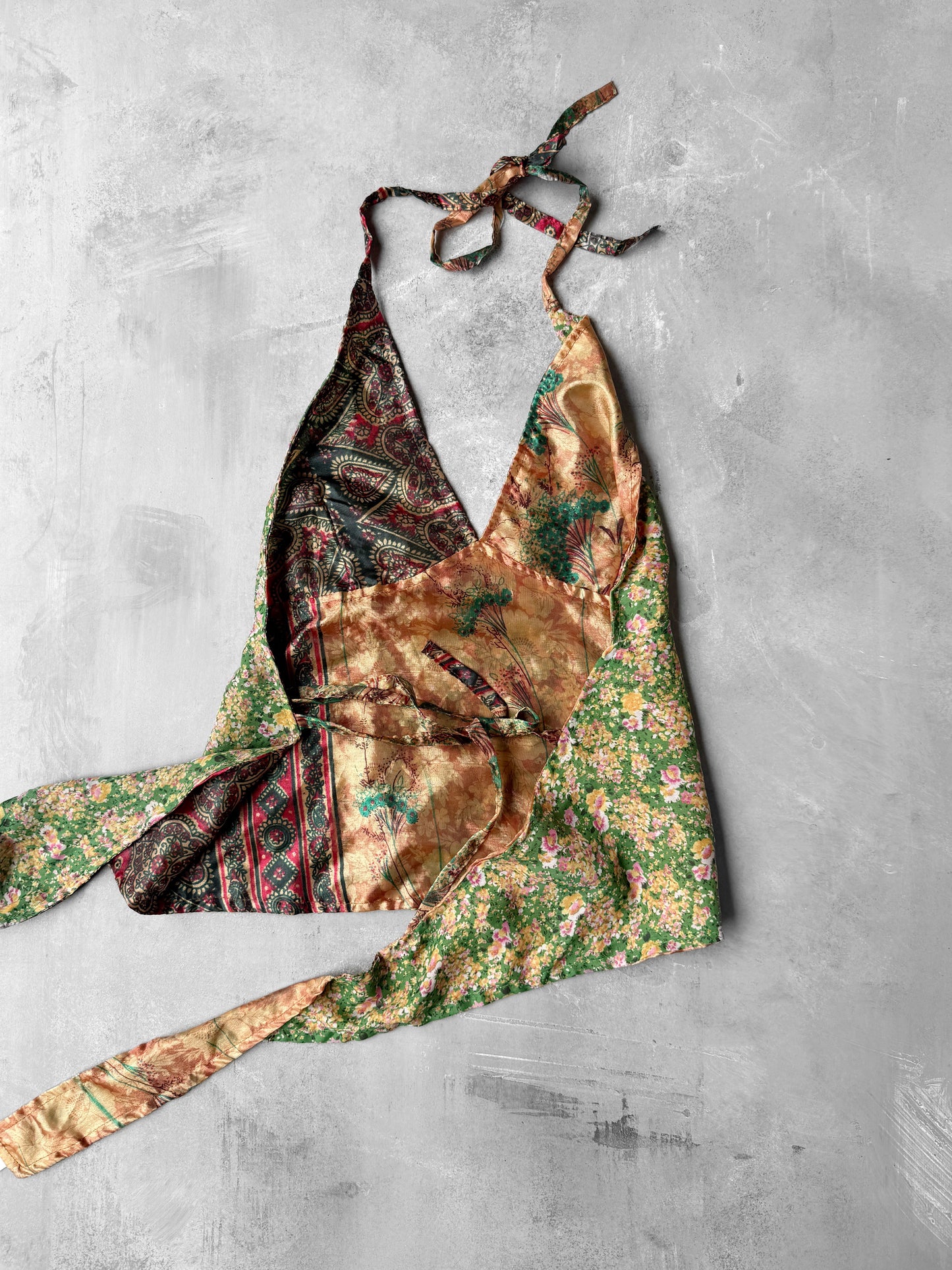 Reversible Silk Halter Top 90’s - Small